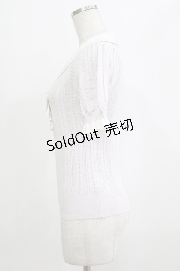 画像2: evelyn / リボンアイレットニット Free ピンク H-26-02-05-1051-LO-TO-NS-ZH (2)