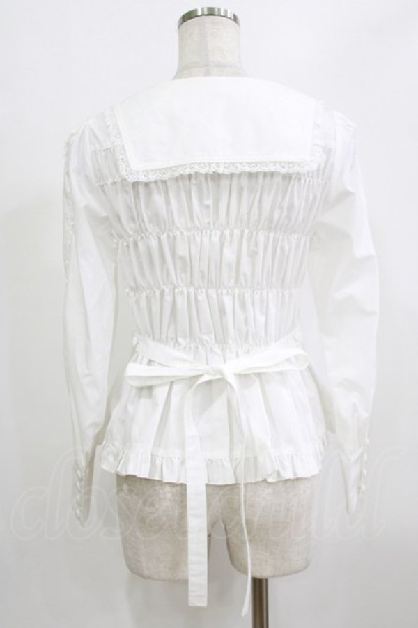 画像3: metamorphose / スクエアカラー2WAYブラウス サイズ1 オフ白 H-26-02-05-1053-ME-BL-NS-ZH (3)