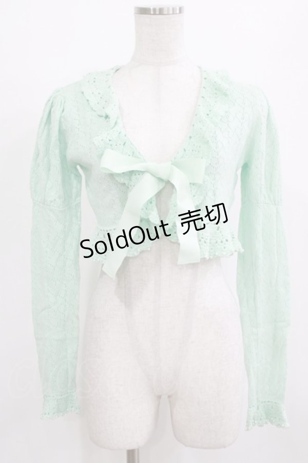 画像1: BABY,THE STARS SHINE BRIGHT / ハート透かし編みボレロ Free ミント H-26-02-05-1054-BA-TO-NS-ZH (1)