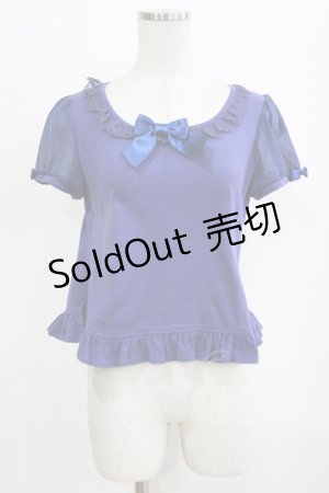 画像: Angelic Pretty / ふわふわ袖カットソー Free ブルー H-26-02-05-1057-AP-TO-NS-ZH