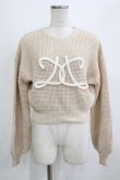 画像1: Darich / ロゴワッフルニットトップス Free ベージュ H-26-02-05-1060-LO-TO-NS-ZH (1)