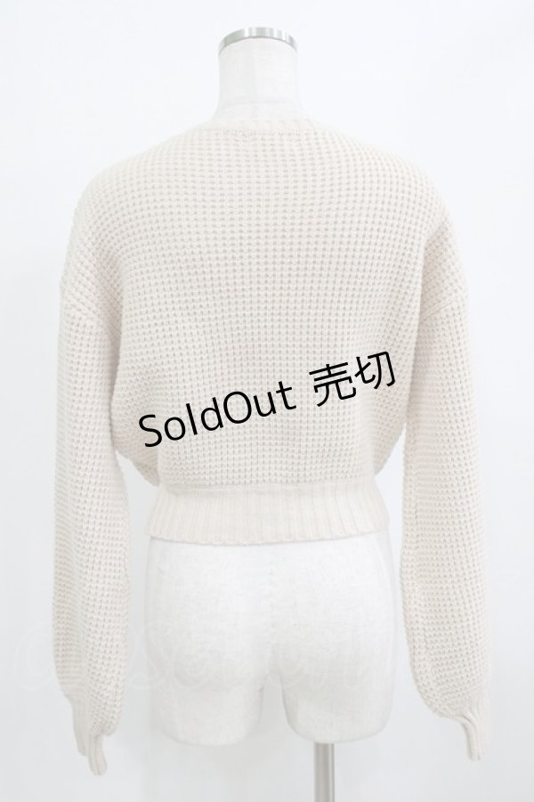 画像3: Darich / ロゴワッフルニットトップス Free ベージュ H-26-02-05-1060-LO-TO-NS-ZH (3)