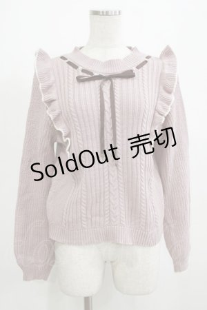 画像: axes femme / バイカラーフリルニットプルオーバー M ピンク H-26-02-05-1063-AX-TO-NS-ZH