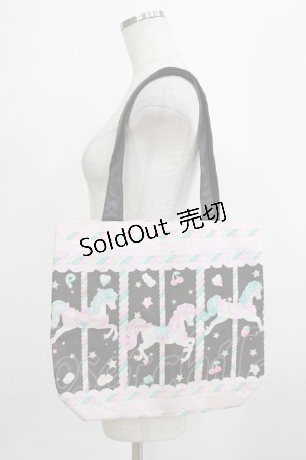 画像1: Angelic Pretty / Day Dream Carnival トート  ブラック H-26-02-05-1066-AP-BG-NS-ZH (1)