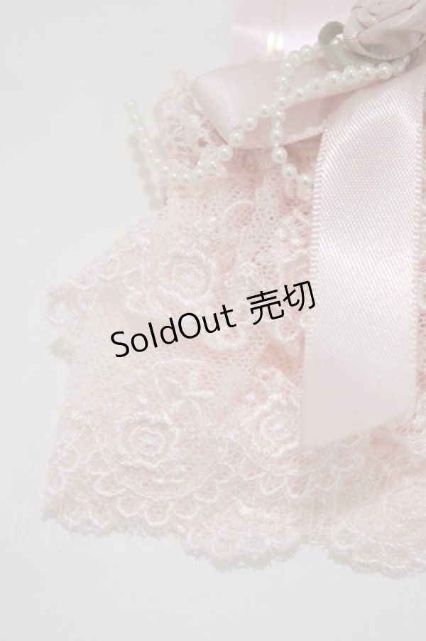 画像2: metamorphose / バラモチーフつきレースカフス  ピンク H-26-02-05-1068-ME-AC-NS-ZH (2)