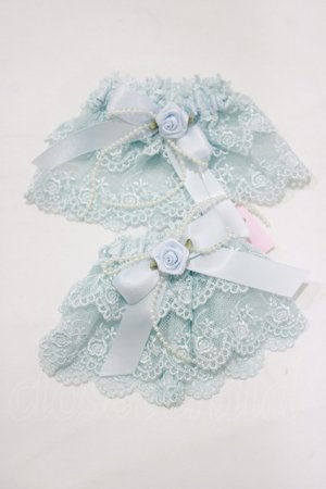 画像: metamorphose / バラモチーフつきレースカフス  サックス H-26-02-05-1070-ME-AC-NS-ZH