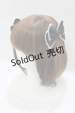 画像: metamorphose / チャーム付リボンクリップ  ブラック H-26-02-05-1073-ME-AC-NS-ZH