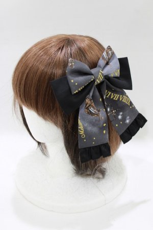 画像: metamorphose / Clock Forest Night リボンクリップ  グレイッシュナイト(Grayish Night) H-26-02-05-1074-ME-AC-NS-ZH