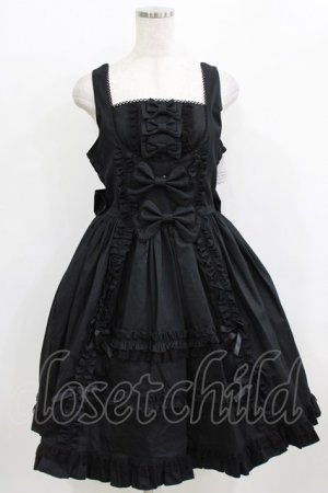 画像: metamorphose / フロントあきフリルジャンパースカート サイズ1 ブラック H-26-02-05-1007-ME-OP-NS-ZH