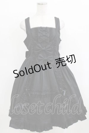 画像: metamorphose / フロントあきフリルジャンパースカート サイズ1 ブラック H-26-02-05-1007-ME-OP-NS-ZH