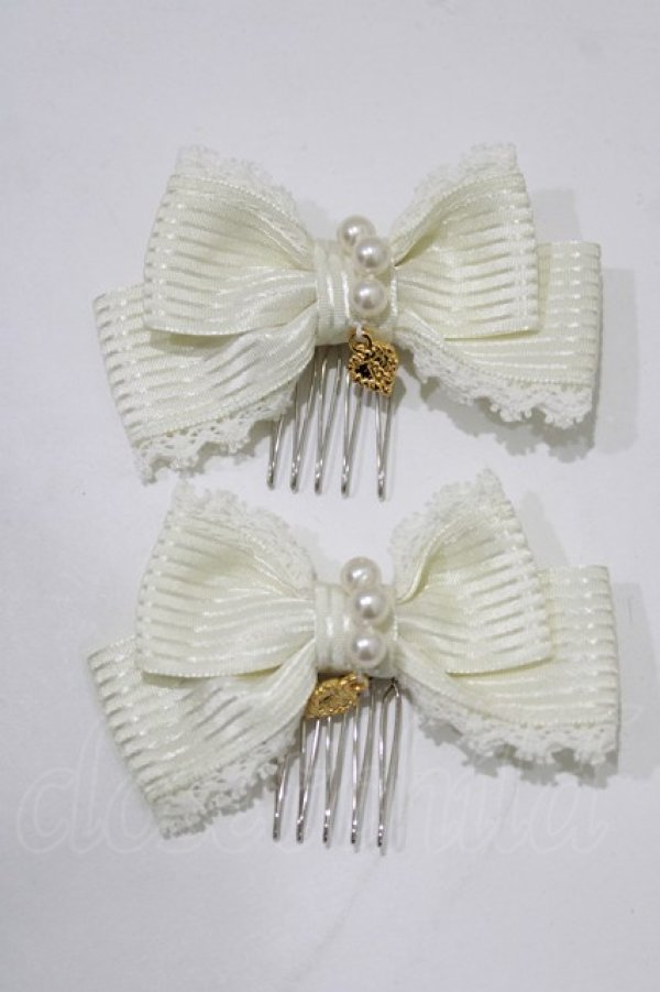 画像2: BABY,THE STARS SHINE BRIGHT / Lumiere eclatanteリボンコーム  生成り H-26-02-05-1075-BA-AC-NS-ZH (2)