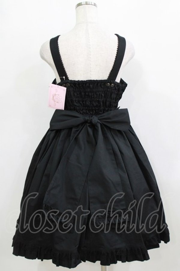 画像3: metamorphose / フロントあきフリルジャンパースカート サイズ1 ブラック H-26-02-05-1007-ME-OP-NS-ZH (3)