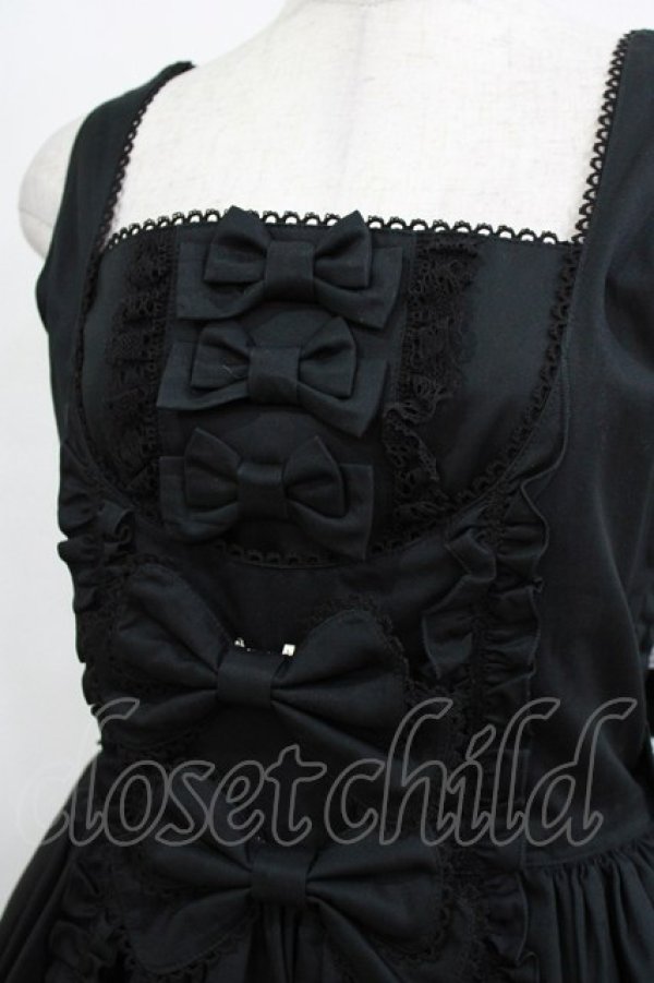 画像4: metamorphose / フロントあきフリルジャンパースカート サイズ1 ブラック H-26-02-05-1007-ME-OP-NS-ZH (4)