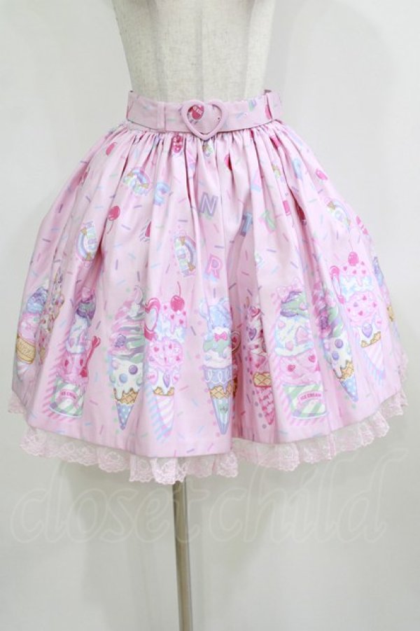 画像1: Angelic Pretty / Decoration Ice Creamスカート Free ピンク H-26-02-05-1010-AP-SK-NS-ZH (1)