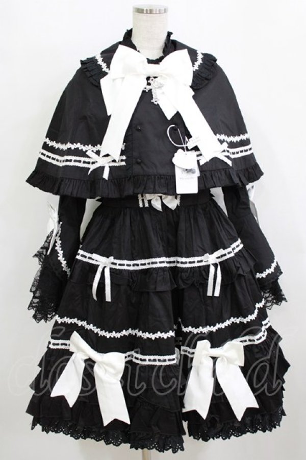 画像1: MQ（海外ロリータブランド） / Labirinthe Doll 2.0 ジャンパースカートセット XL ブラック H-26-02-05-1011-PU-OP-NS-ZH (1)