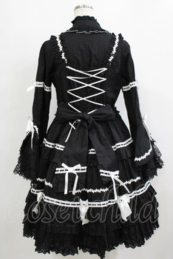 画像6: MQ（海外ロリータブランド） / Labirinthe Doll 2.0 ジャンパースカートセット XL ブラック H-26-02-05-1011-PU-OP-NS-ZH (6)