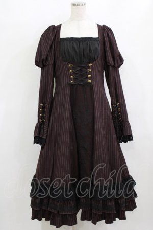 画像: Hoshibako Works / リリィ・リドル ワンピース(スクエアカラー) L ワイン H-26-02-05-1018-LO-OP-NS-ZH