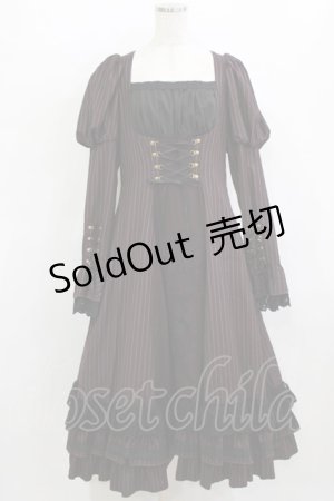 画像: Hoshibako Works / リリィ・リドル ワンピース(スクエアカラー) L ワイン H-26-02-05-1018-LO-OP-NS-ZH