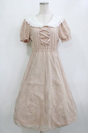 画像: Ank Rouge / セーラーカラーロングカットワンピース M ピンクベージュ H-26-02-05-1019-CA-OP-NS-ZH