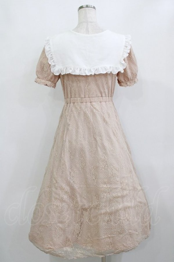 画像3: Ank Rouge / セーラーカラーロングカットワンピース M ピンクベージュ H-26-02-05-1019-CA-OP-NS-ZH (3)