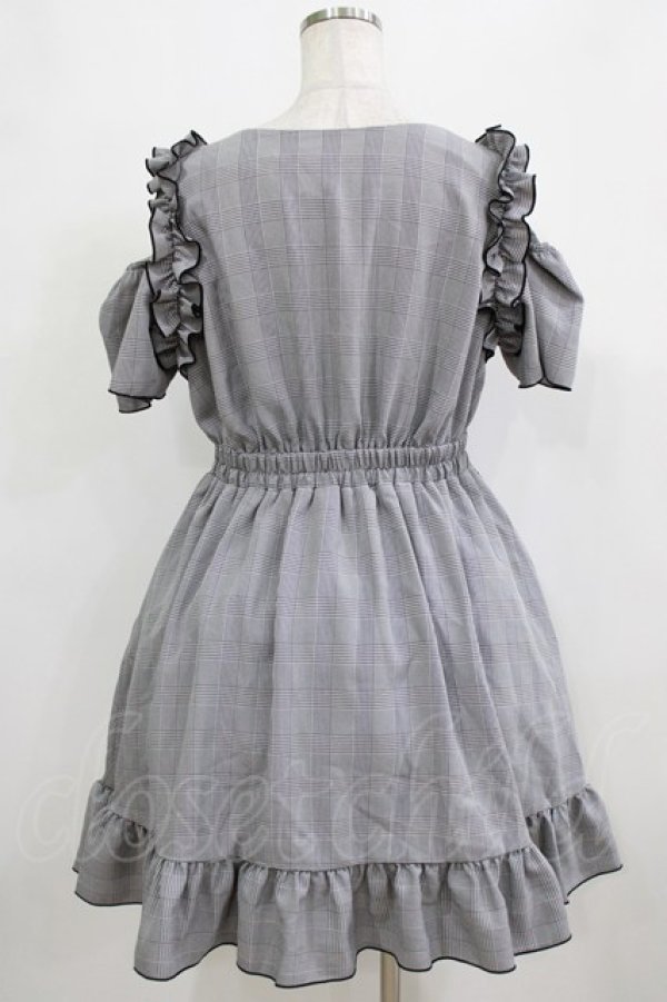 画像3: DearMyLoveRose / オフショル肩フリルワンピース LL ブラック H-26-02-05-1002-EL-OP-NS-ZH (3)