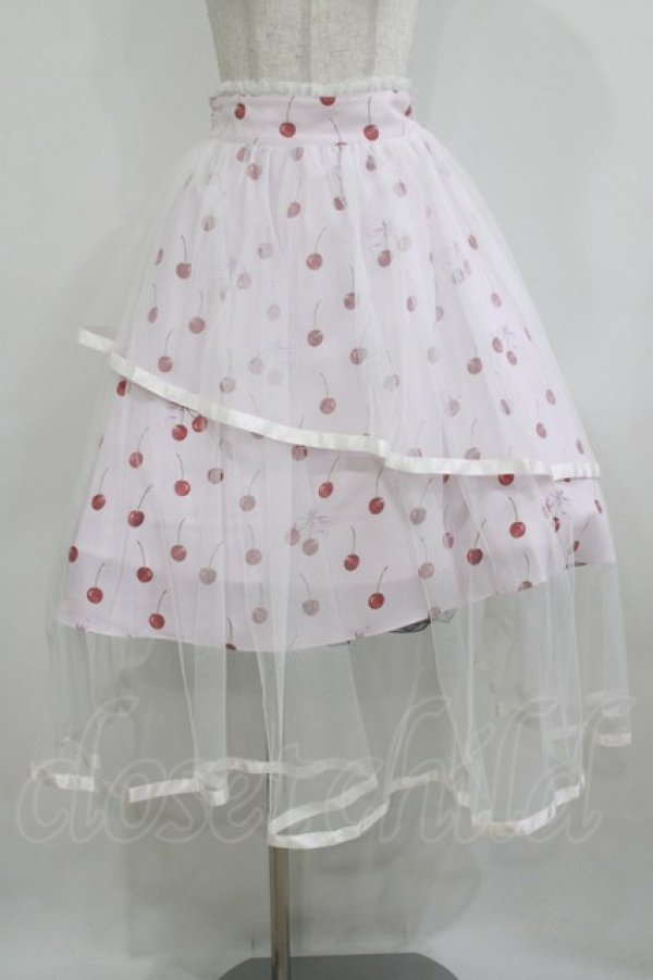 画像1: mellfy memory / Sweet magic cherryスカート S ピンク H-26-02-05-1020-0-SK-NS-ZH (1)