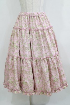 画像: m petit by misako / NINA'S RVパニエスカート LL ピンク/アイボリー リバーシブル H-26-02-05-1021-LO-SK-NS-ZH