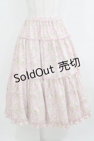 画像: m petit by misako / NINA'S RVパニエスカート LL ピンク/アイボリー リバーシブル H-26-02-05-1021-LO-SK-NS-ZH