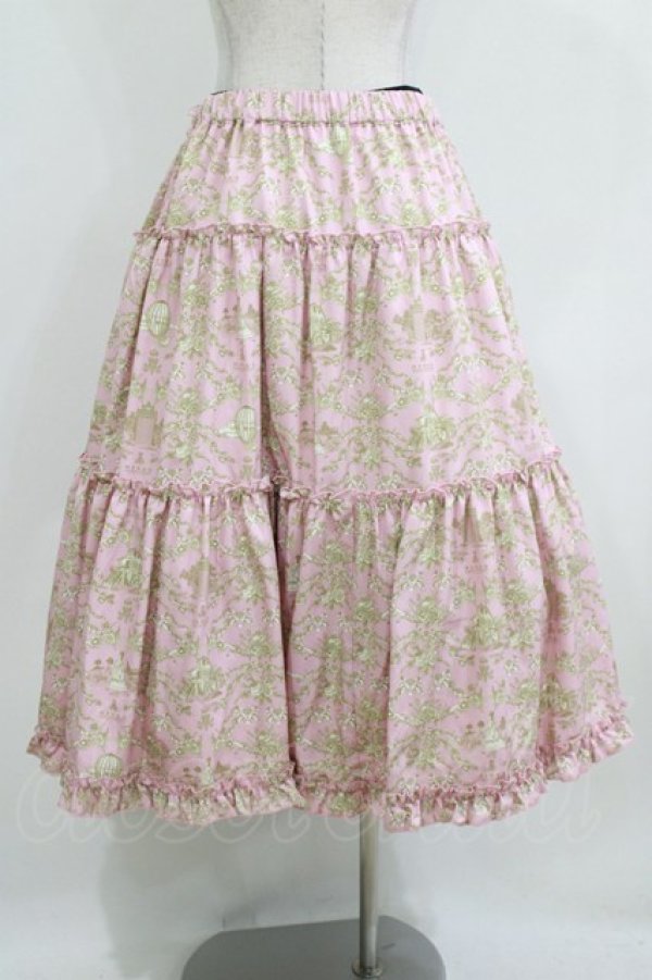 画像3: m petit by misako / NINA'S RVパニエスカート LL ピンク/アイボリー リバーシブル H-26-02-05-1021-LO-SK-NS-ZH (3)