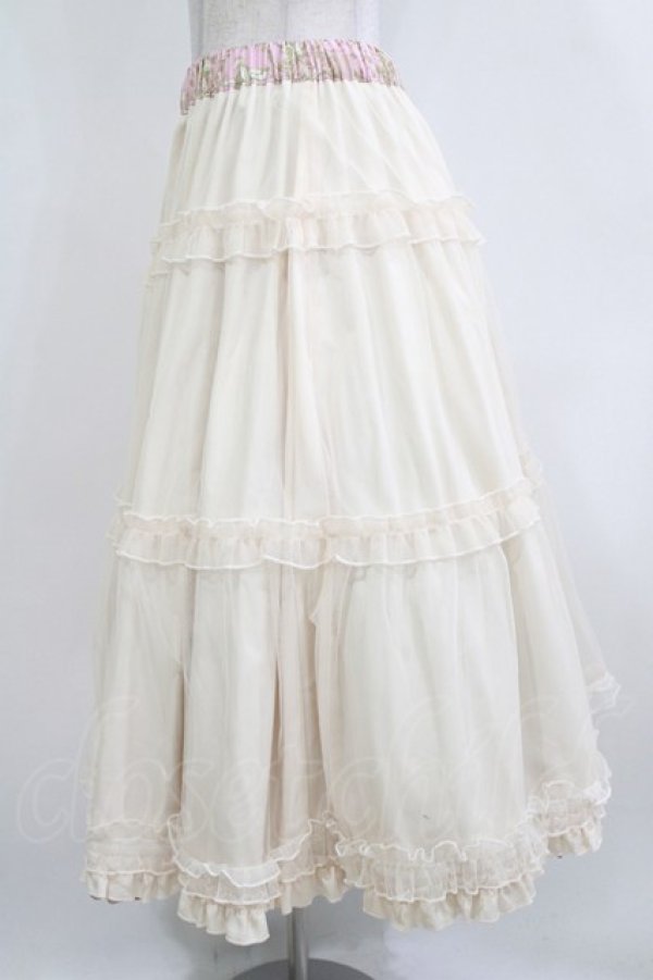 画像5: m petit by misako / NINA'S RVパニエスカート LL ピンク/アイボリー リバーシブル H-26-02-05-1021-LO-SK-NS-ZH (5)