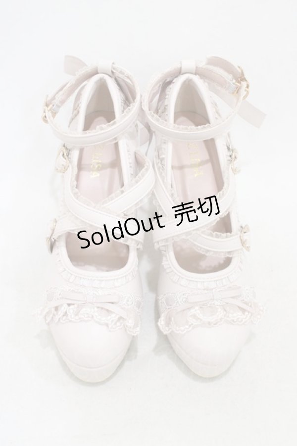 画像1: LIZ LISA / トゥシューズライクフリルリボンパンプス 2/23.5cm ピンク H-26-02-06-001-LO-SH-NS-ZH (1)