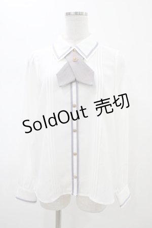 画像: Amavel / Message Stripeクロスタイシャツブラウス Free オフ H-26-02-06-040-CA-BL-NS-ZH