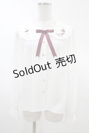 画像: Amavel / カトラリー刺繍襟ブラウス Free オフ H-26-02-06-041-CA-BL-NS-ZH