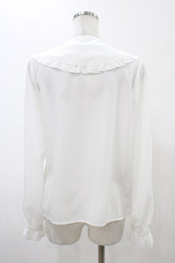 画像2: Amavel / カトラリー刺繍襟ブラウス Free オフ H-26-02-06-041-CA-BL-NS-ZH (2)