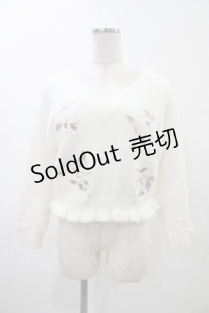 画像: LIZ LISA / 花刺繍ニット Free オフ H-26-02-06-042-LO-TO-NS-ZH