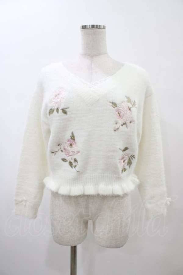 画像1: LIZ LISA / 花刺繍ニット Free オフ H-26-02-06-042-LO-TO-NS-ZH (1)