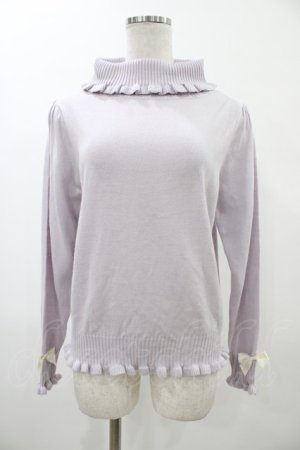 画像: Amavel / タートルネックニットトップス Free ラベンダー H-26-02-06-049-CA-TO-NS-ZH