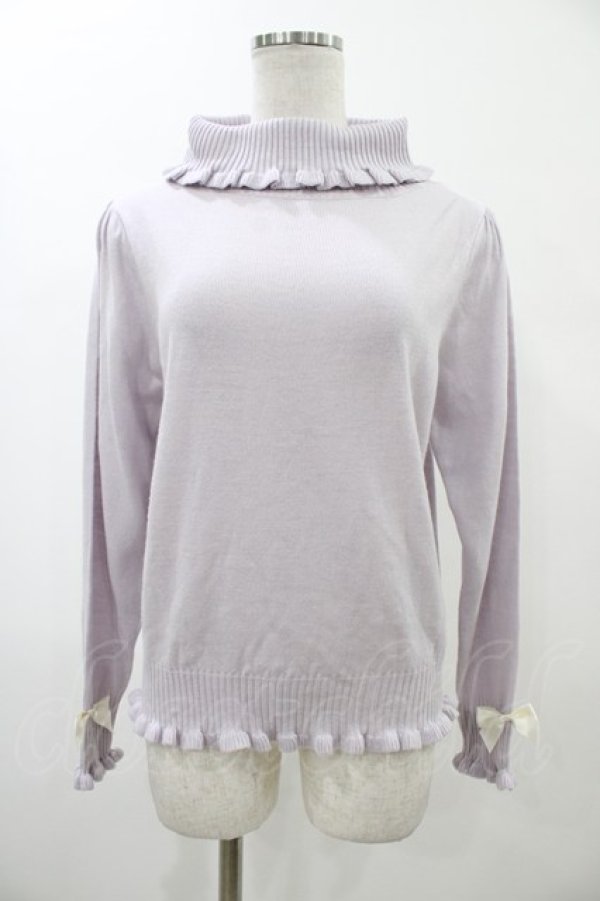 画像1: Amavel / タートルネックニットトップス Free ラベンダー H-26-02-06-049-CA-TO-NS-ZH (1)
