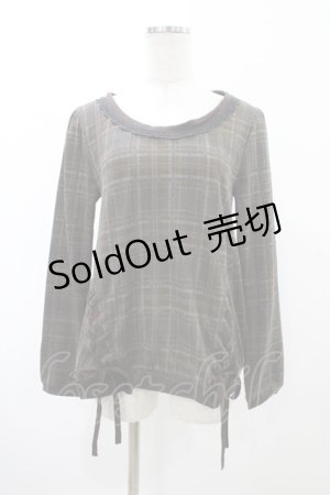 画像: axes femme / ダブルスピンドルチェックトップス M ブラウン H-26-02-06-054-AX-TO-NS-ZH