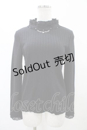 画像: axes femme / パールリブトップス M ブラック H-26-02-06-057-AX-TO-NS-ZH