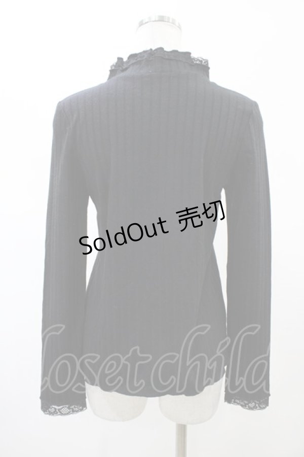 画像2: axes femme / パールリブトップス M ブラック H-26-02-06-057-AX-TO-NS-ZH (2)