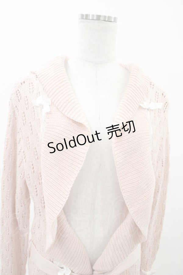 画像3: LIZ LISA / はしごリボンニットガウン Free ピンク H-26-02-06-060-LO-TO-NS-ZH (3)