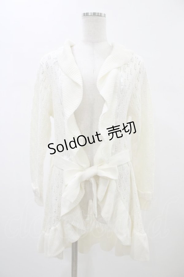 画像1: LIZ LISA / はしごリボンニットガウン Free オフ H-26-02-06-066-LO-TO-NS-ZH (1)