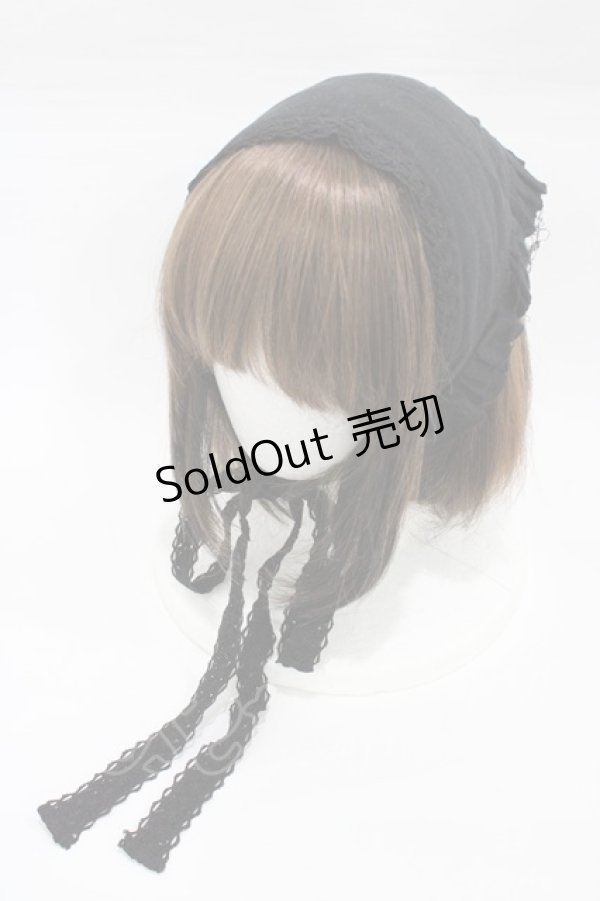 画像1: Victorian maiden / コラプションガーゼバブーシュカ  ブラック H-26-02-06-009-CL-AC-NS-ZH (1)