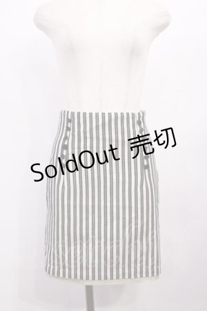 画像: Fi.n.t / ストライプスカート Free オフ/ブラック H-26-02-06-1009-CA-SK-NS-ZH