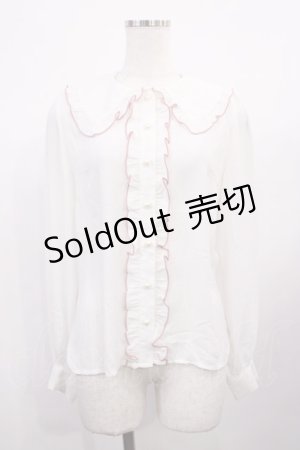 画像: Ank Rouge / メローフリルブラウス M オフ/ピンク H-26-02-06-1015-CA-BL-NS-ZH