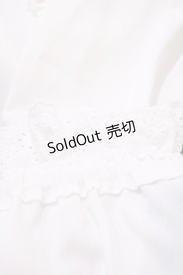 画像4: Ank Rouge / スクエアカラーハシゴリボンブラウス M オフ H-26-02-06-1017-CA-BL-NS-ZH (4)