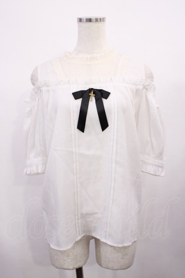 画像1: Amavel / Spice Decoraオープンショルダーブラウス Free オフ H-26-02-06-1018-CA-BL-NS-ZH (1)