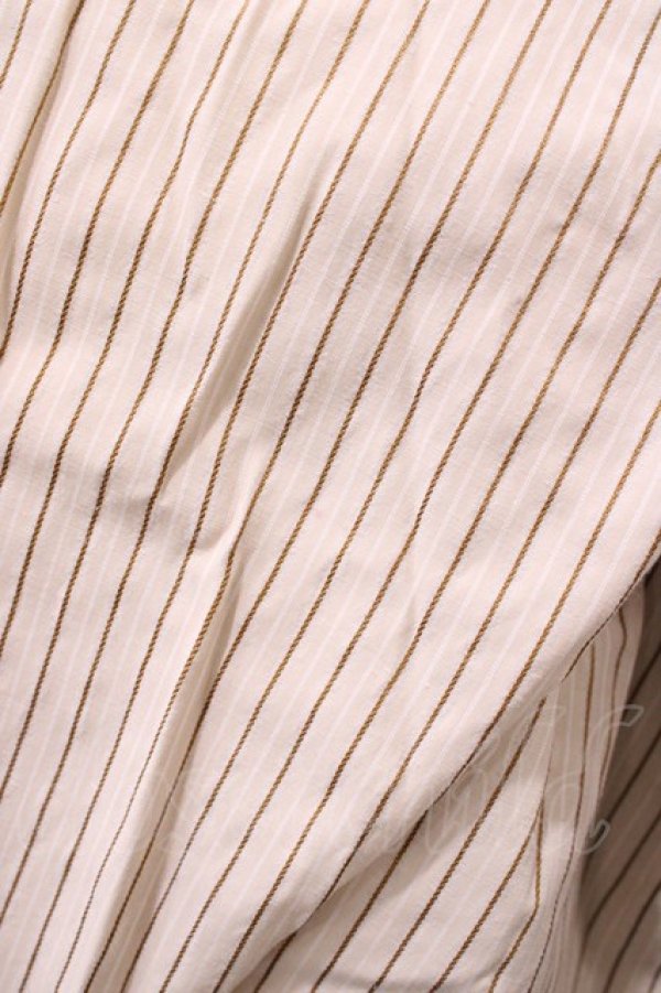 画像3: Fi.n.t / フリル使いスタンドカラーシャツ Free BEIGE×BR H-26-02-06-1022-CA-BL-NS-ZH (3)