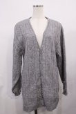 画像1: axes femme POETIQUE / ハート透かし編みニットカーディガン M グレー H-26-02-06-1023-AX-TO-NS-ZH (1)